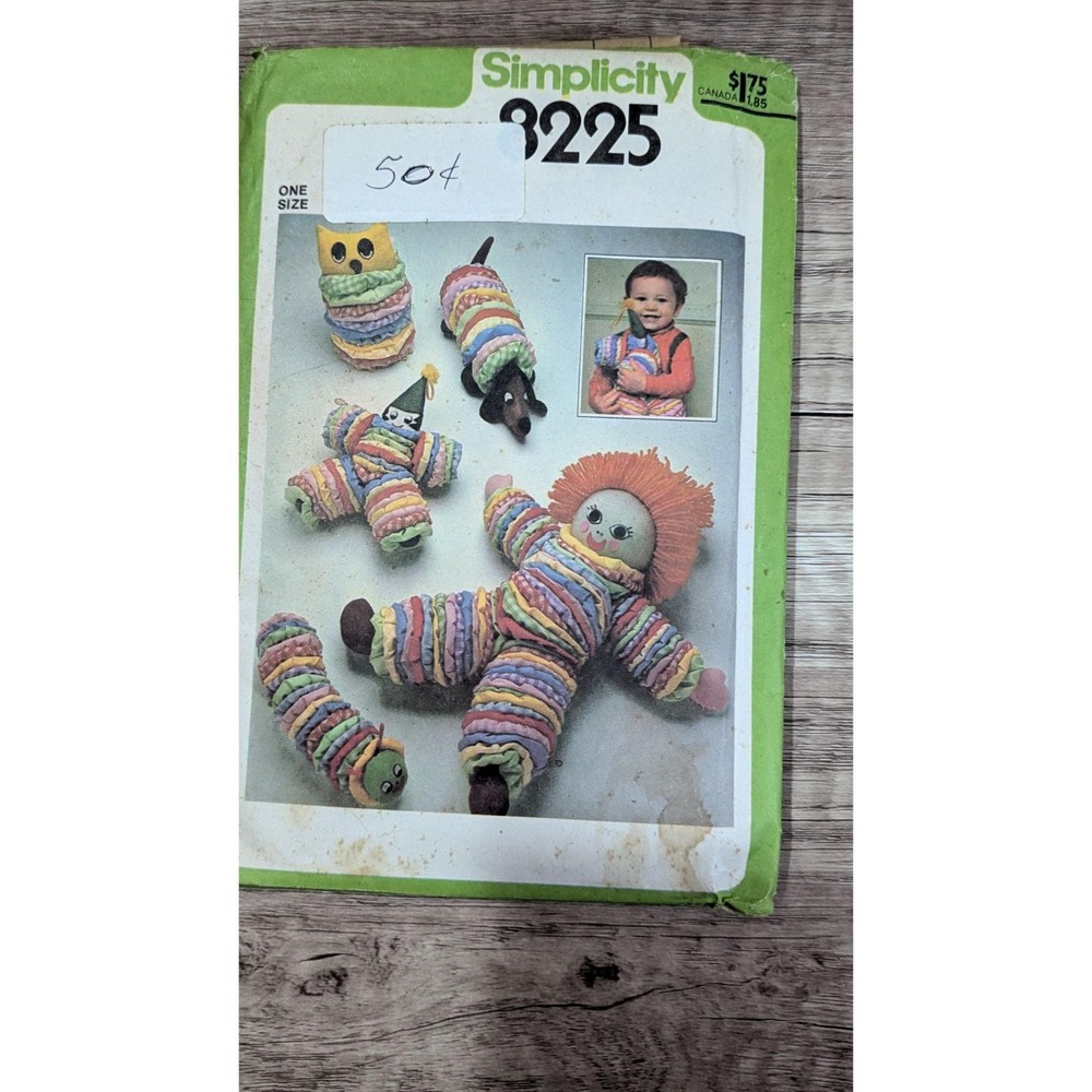 Simplicity 8225 Toy Package Sewing Pattern For Stuffed Toys &‎ Doll